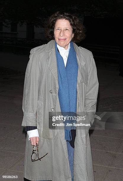 Writer Fran Lebowitz attends the Vanity Fair Party during the 9th Annual Tribeca Film Festival at New York State Supreme Court on April 20, 2010 in...