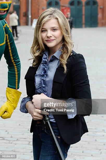 Actress Chloe Moretz attends the photocall of 'Kick-Ass' at Kulturbrauerei on March 30, 2010 in Berlin, Germany.