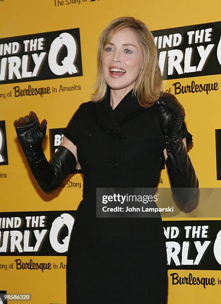 Sharon Stone attends the special screening of "Behind the Burly Q" at MOMA on April 19, 2010 in New York City.