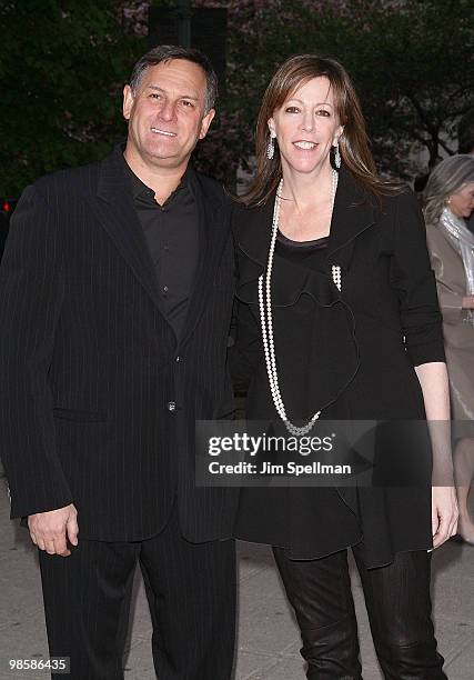 Tribeca Film Festival co-founders Craig Hatkoff and Jane Rosenthal attend the Vanity Fair Party during the 9th Annual Tribeca Film Festival at New...