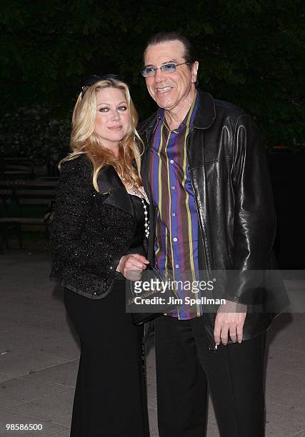 Actor Chazz Palminteri and Gianna Ranaudo attend the Vanity Fair Party during the 9th Annual Tribeca Film Festival at New York State Supreme Court on...