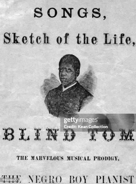 Cover of a publication on the life and songs by Thomas 'Blind Tom' Wiggins, , circa 1860s.