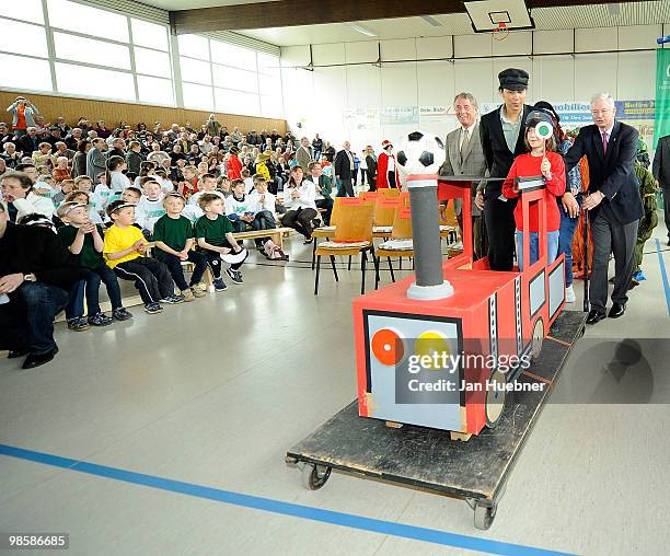 German Football Association Vice President Rolf Hocke, President of the Organising Committee Germany of the FIFA Women's World Cup 2011 Steffi Jones...