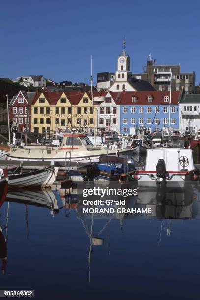 Le port de Torshavn sur l'île de Steymoy dans les Iles Féroé, Danemark.