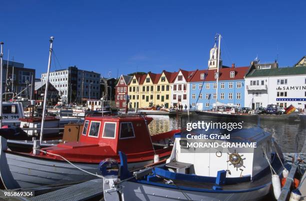 Le port de Torshavn sur l'île de Steymoy dans les Iles Féroé, Danemark.