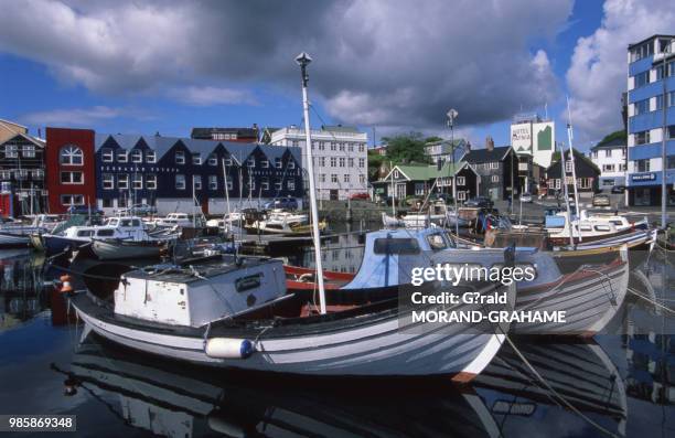 Le port de Torshavn sur l'île de Steymoy dans les Iles Féroé, Danemark.