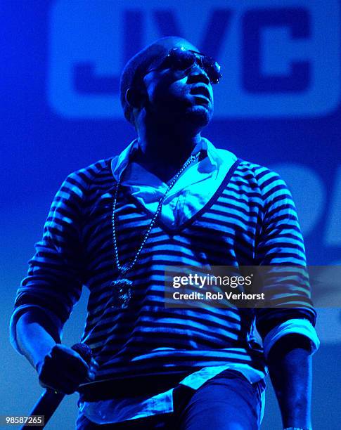 Kanye West performs live on stage at the North Sea Jazz Festival in Ahoy, Rotterdam, Netherlands on July 16 2006