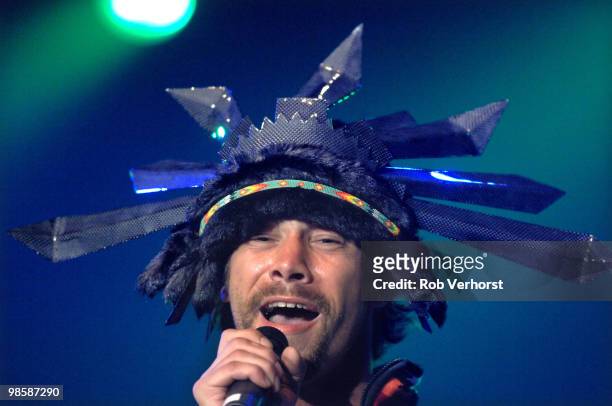Jay Kay from Jamiroquai performs live on stage at the North Sea Jazz Festival in Ahoy, Rotterdam, Netherlands on July 14 2006