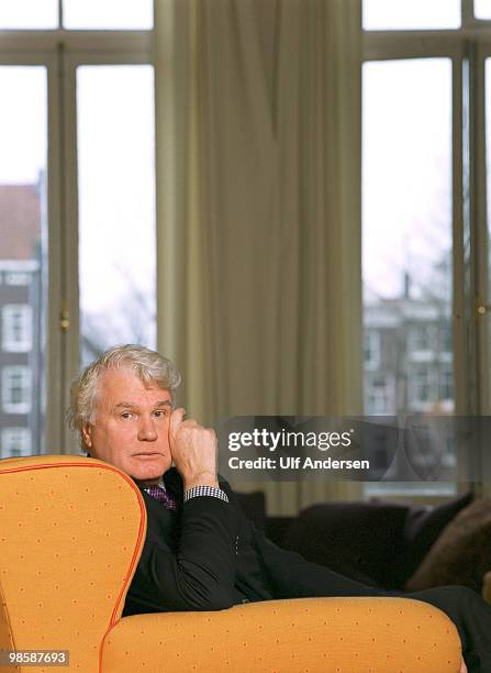 Dutch author/writer Adriaan Van Dis poses at his home during a portrait session held on December 17, 2008 in Amsterdam, Netherlands.