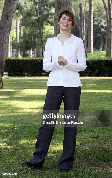 Paola Cortellesi attends the 'La Fisica Dell' Acqua' photocall at La Casa Del Cinema on April 21, 2010 in Rome, Italy.