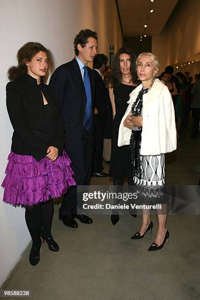 Virginia Elkann, John Elkann and Franca Sozzani