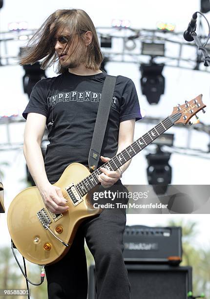 Steven Wilson of Porcupine Tree performs as part of the Coachella Valley Music and Arts Festival at the Empire Polo Fields on April 17, 2010 in...