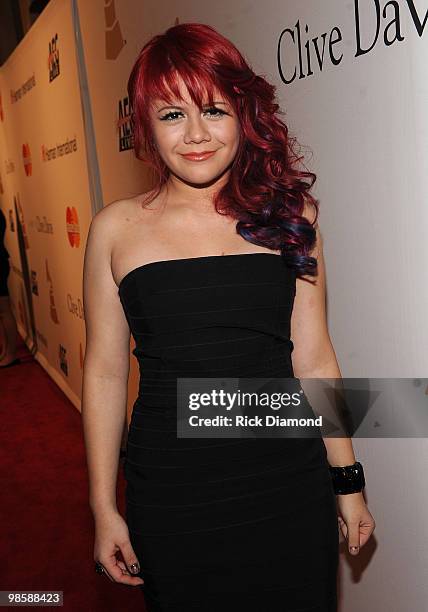 Singer Allison Iraheta arrives at the 52nd Annual GRAMMY Awards - Salute To Icons Honoring Doug Morris held at The Beverly Hilton Hotel on January...