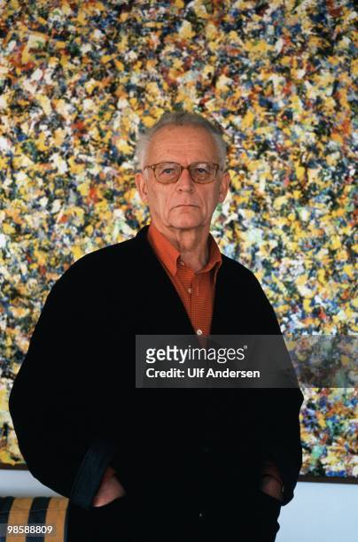 French Sociologist Alain Touraine poses during a portrait session in Paris, France.