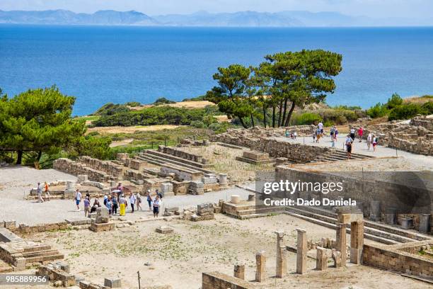 ancient acropolis - ancient thira stock pictures, royalty-free photos & images