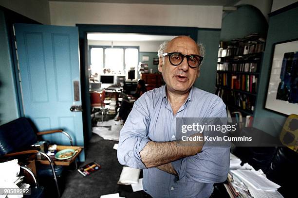 Composer Michael Nyman poses for a portrait at his home in London, 3rd August 2007.