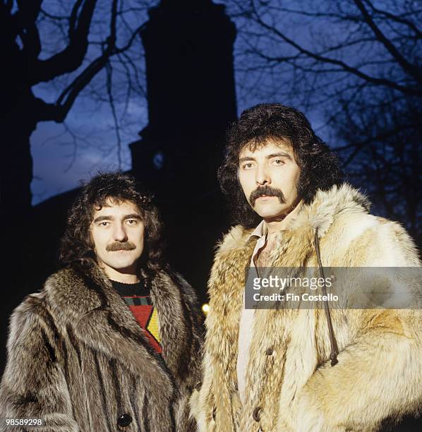 Guitarist Tony Iommi and bassist Geezer Butler of Black Sabbath in 1983.