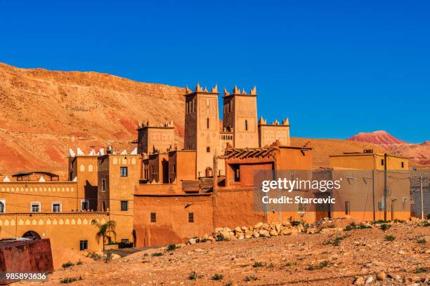alten kasbah in marokko - nordafrika - ait benhaddou stock-fotos und bilder
