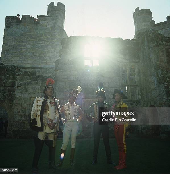 Bobby Farrell, Marcia Barrett, Liz Mitchell and Maizie Williams on Boney M circa 1979.