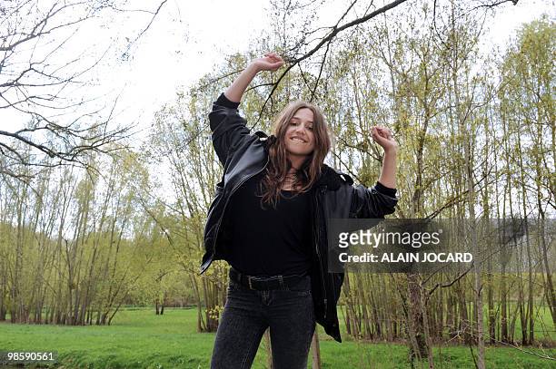 French singer Izia poses on April 14, 2010 in Bourges, during the 34th edition of "Le printemps de Bourges" rock pop festival. The yearly event runs...