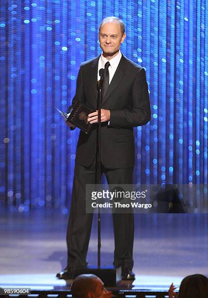 Actor David Hyde Peirce on stage during the 62nd Annual Tony Awards at Radio City Music Hall on June 15, 2008 in New York City.