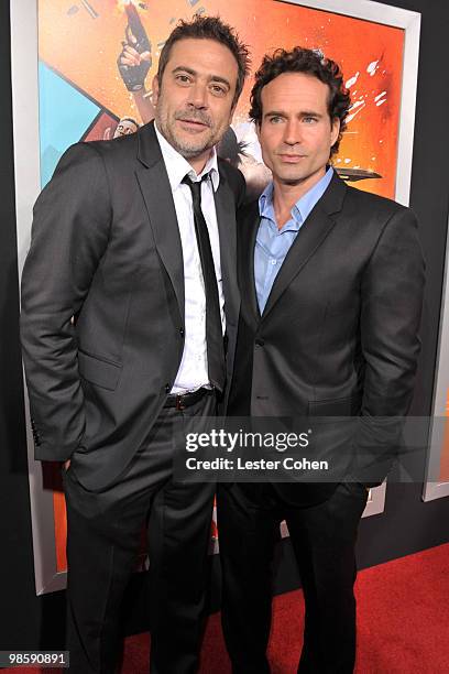 Actors Jeffrey Dean Morgan and Jason Patric arrive at "The Losers" Premiere at Grauman�s Chinese Theatre on April 20, 2010 in Hollywood, California.