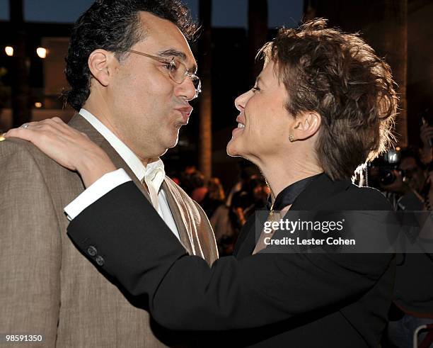 Director Rodrigo Garcia and actress Annette Bening arrive at the "Mother And Child" Los Angeles Premiere held at the Egyptian Theatre on April 19,...