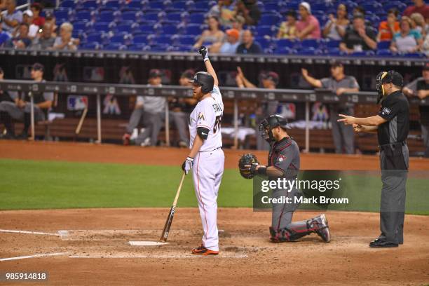 Dan Straily of the Miami Marlins in action during the game against the Arizona Diamondbacks at Marlins Park on June 25, 2018 in Miami, Florida.