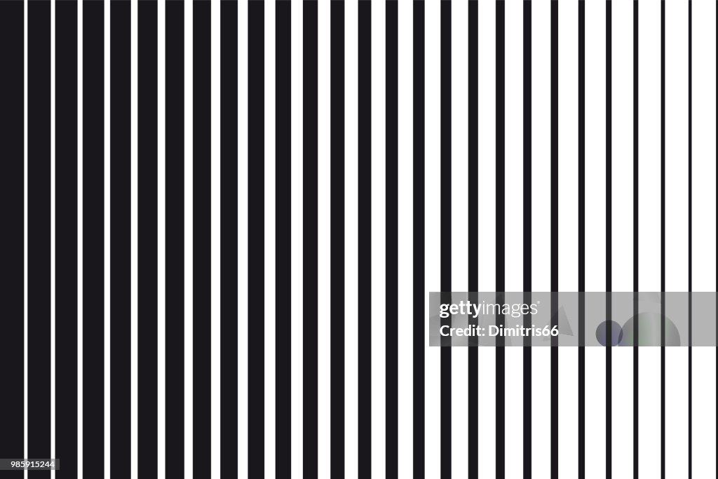Abstracte achtergrond met kleurovergang van zwarte en witte evenwijdige verticale lijnen