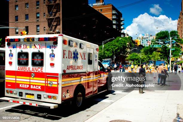 fdny ambulance in brooklyn - new york city street light stock pictures, royalty-free photos & images