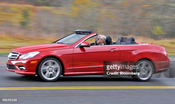 Daimler AG's 2011 Mercedes-Benz E550 Cabriolet is driven in Great Smoky Mountains National Park near Knoxville, Tennessee, U.S., on Tuesday, April...