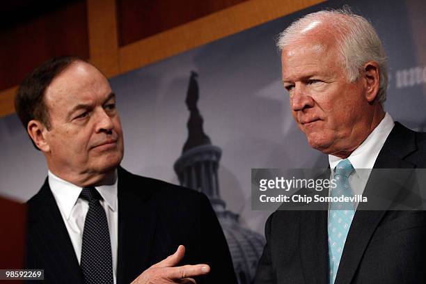 Senate Banking Committee ranking member Sen. Richard Shelby and Senate Agriculture Committee ranking member Sen. Saxby Chambliss hold a news...