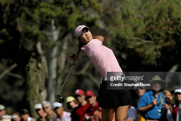 Michelle Wie hits her tee shot on the seventh hole during the third round of the Kia Classic Presented by J Golf at La Costa Resort and Spa on March...