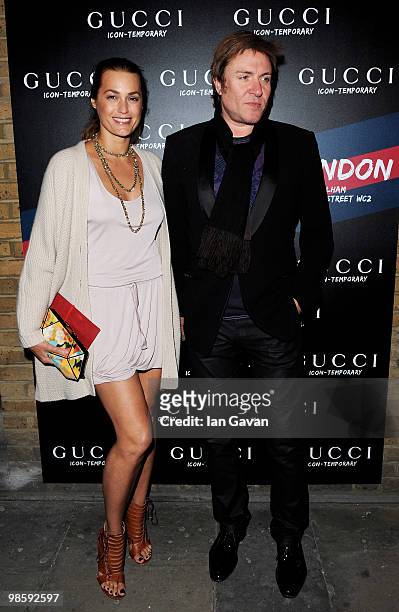 Yasmin Le Bon and Simon Le Bon attend the Gucci Icon Temporary store opening on April 21, 2010 in London, England.