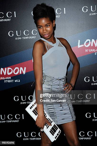 Tallulah Adeyemi attends the Gucci Icon Temporary store opening on April 21, 2010 in London, England.