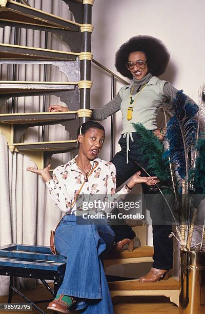 Posed portrait of singers Althea Forrest and Donna Reid in 1978.