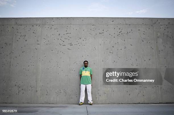 Filmmaker Spike Lee poses for photo in the Lower Ninth Ward district on July 23, 2006 of New Orleans, Louisiana.