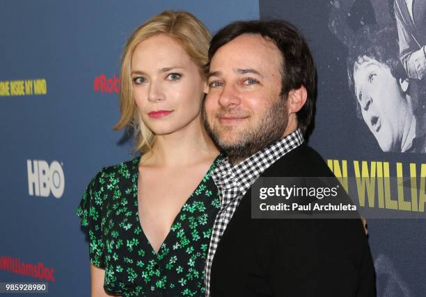 Actor Danny Strong and Producer Caitlin Mehner attend the premiere of "Robin Williams: Come Inside My Mind" from HBO Documentary Films' at the TCL...