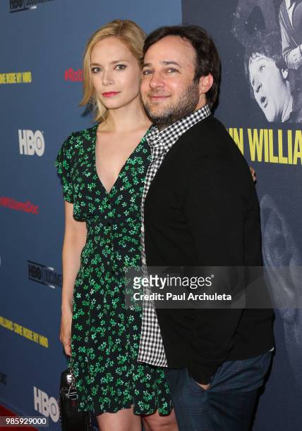 Actor Danny Strong and Producer Caitlin Mehner attend the premiere of "Robin Williams: Come Inside My Mind" from HBO Documentary Films' at the TCL...