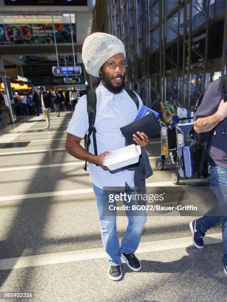 Ziggy Marley is seen at Los Angeles International Airport on June 27, 2018 in Los Angeles, California.
