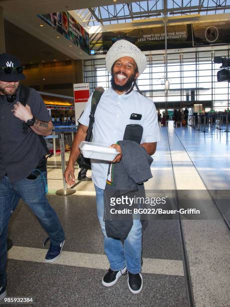 Ziggy Marley is seen at Los Angeles International Airport on June 27, 2018 in Los Angeles, California.