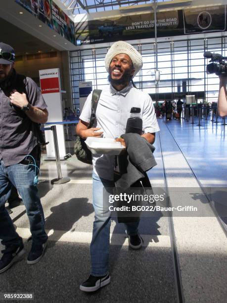 Ziggy Marley is seen at Los Angeles International Airport on June 27, 2018 in Los Angeles, California.