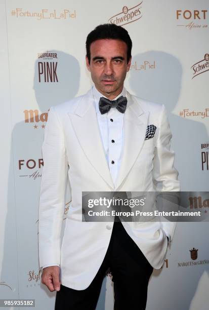 Enrique Ponce attends the charity dinner #Africaenlapiel to raise funds for albinism people in Tanzania on June 27, 2018 in Madrid, Spain.