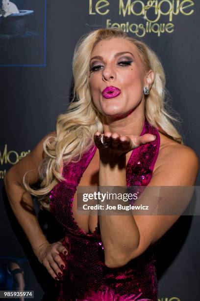 Producer Suzie Malone attends the opening night of "Le Magique Fantastique" magic burlesque show at the Windows Showroom at Bally's Las Vegas on June...