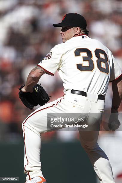 San Francisco Giants Brian Wilson in action, pitching vs Atlanta Braves. San Francisco, CA 4/9/2010 CREDIT: Brad Mangin