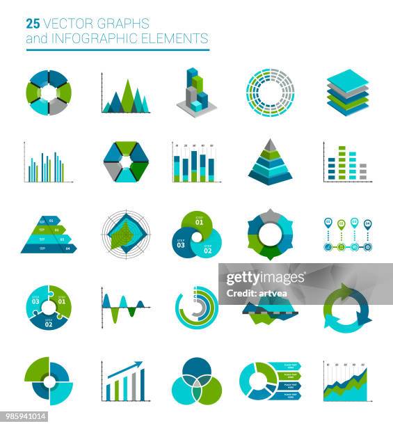Green Simple Graph 2,914 Blue And Green Infographic High Res Illustrations - Getty Images