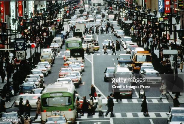 Traffic in Japan circa 1979 in Japan