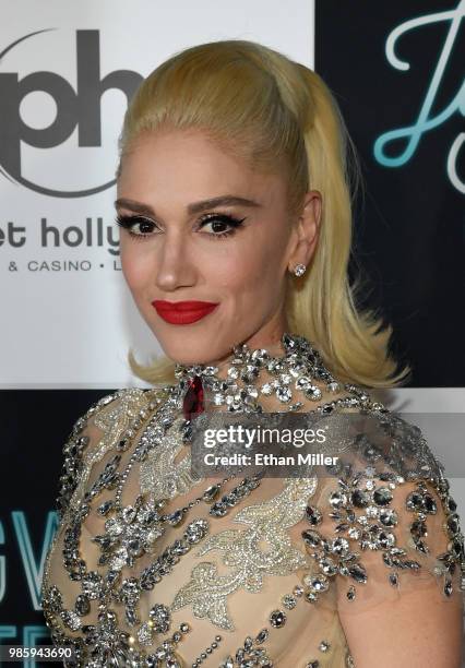 Singer Gwen Stefani attends the grand opening of her "Gwen Stefani - Just a Girl" residency at Planet Hollywood Resort & Casino on June 28, 2018 in...