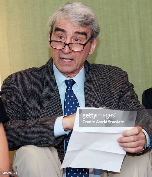 Actor Sam Waterston attends A Bid to Save the Earth press conference at Christie's on April 21, 2010 in New York City.