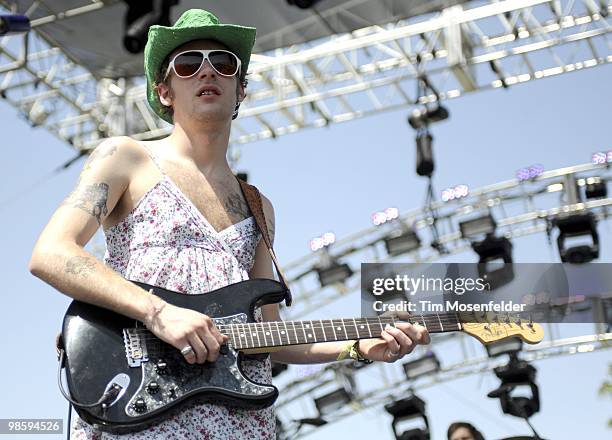 John McCauley of Deer Tick performs as part of the Coachella Valley Music and Arts Festival at the Empire Polo Fields on April 16, 2010 in Indio,...